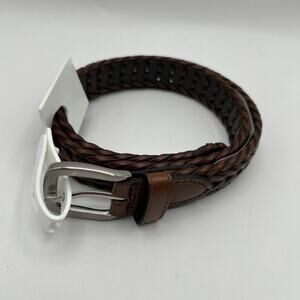 NWT Crown & Ivy Boys Kids Braided Belt Size M ( 7-10 ) NEW‎ Brown